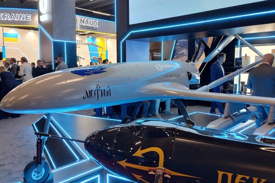 Liutyi drone at the MSPO 2026 defence exhibition.
