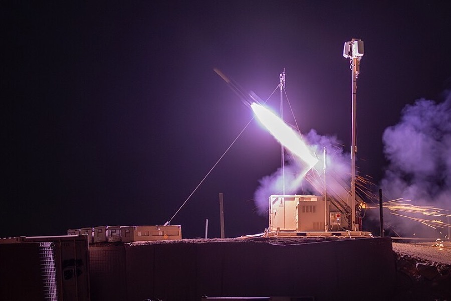 Coalition forces fire a Coyote Block 2C interceptor at Al-Tanf Garrison, Syria, in March 2025.