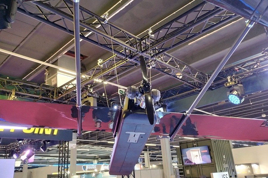 Another view of the Fire Point FP-1/FP-2 airframe at MSPO 2026.