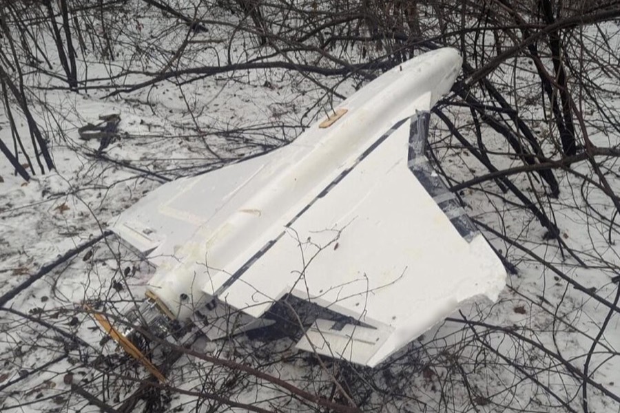 Gerbera decoy drone brought down in Sumy Oblast, January 2025.