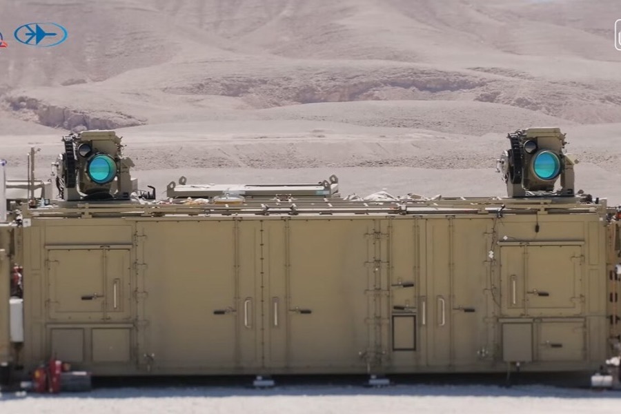 Iron Beam laser air defence system, Israeli Ministry of Defense image, 2025.
