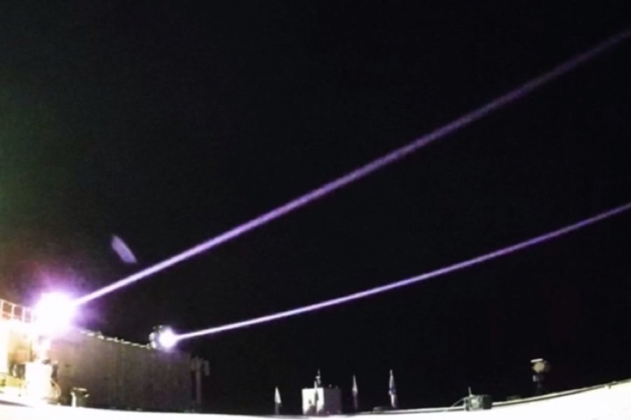 Iron Beam laser air defence system, Israeli Ministry of Defense image, 2025.