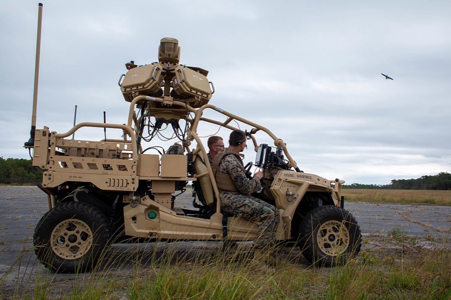US Marines operate an L-MADIS during a demonstration, September 2022.