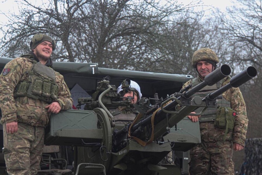 A Ukrainian National Guard mobile fire team that shoots down drones and cruise missiles.