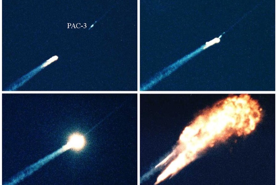 A PAC-3 missile intercepting a target during a US test.